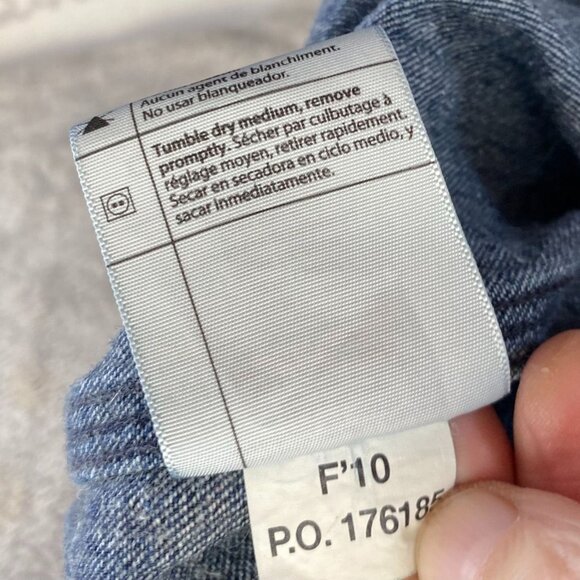 Vintage Carhartt Mens Denim Shirt Small Snap Pearl Blue Long Sleeve Western - Picture 16 of 16